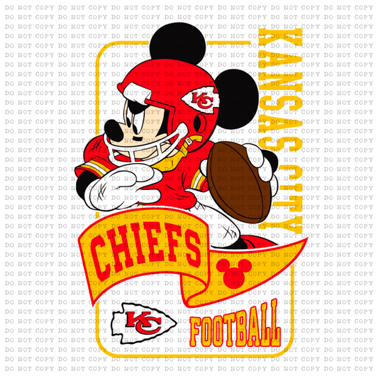 Mickey Kansas City Chiefs 2 | DTF Ready to Press or Sublimation Transfer